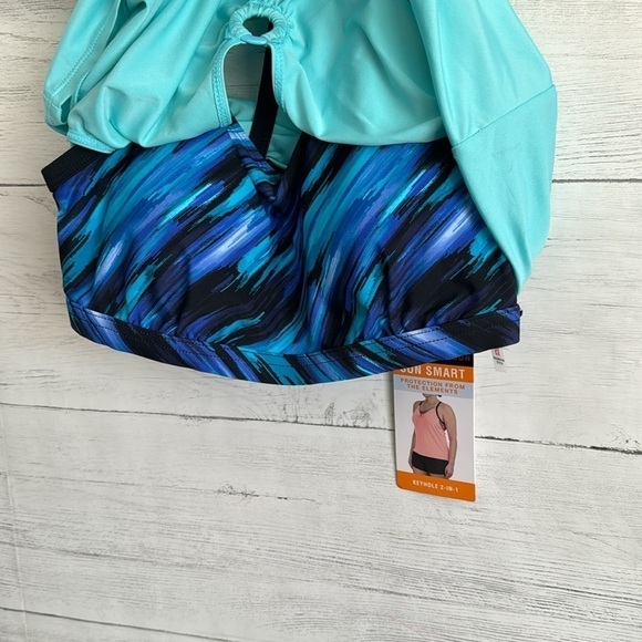 ZeroXposur Blue Swimsuit 2 in 1 Tank | SIZE XS - Picture 3 of 11